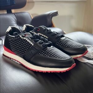 Rival Black and Red Polka Dot Women's Athletic Shoes